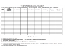 Thermometer Calibration Log Article Category Image