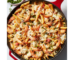 Garlicky Shrimp Alfredo Bake Article Category Image