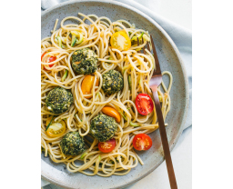 Vegetarian Spinach Meatballs & Spaghetti Article Category Image